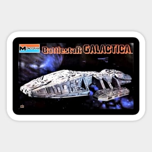 Vintage Model Kit Box Art - Battlestar Galactica Sticker